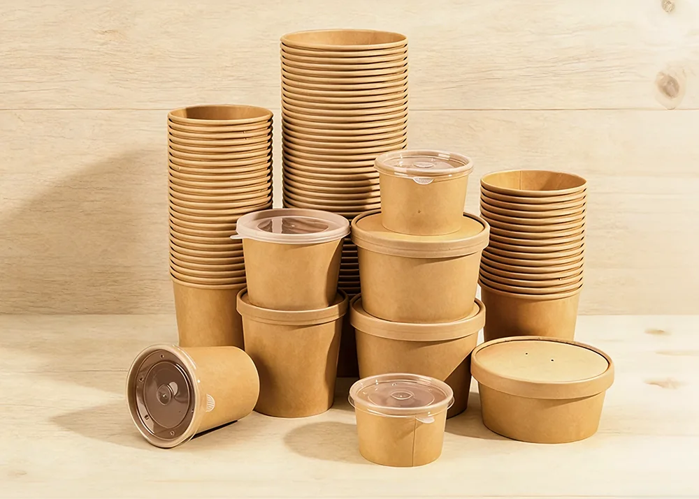 De kenmerken van papieren kommen.