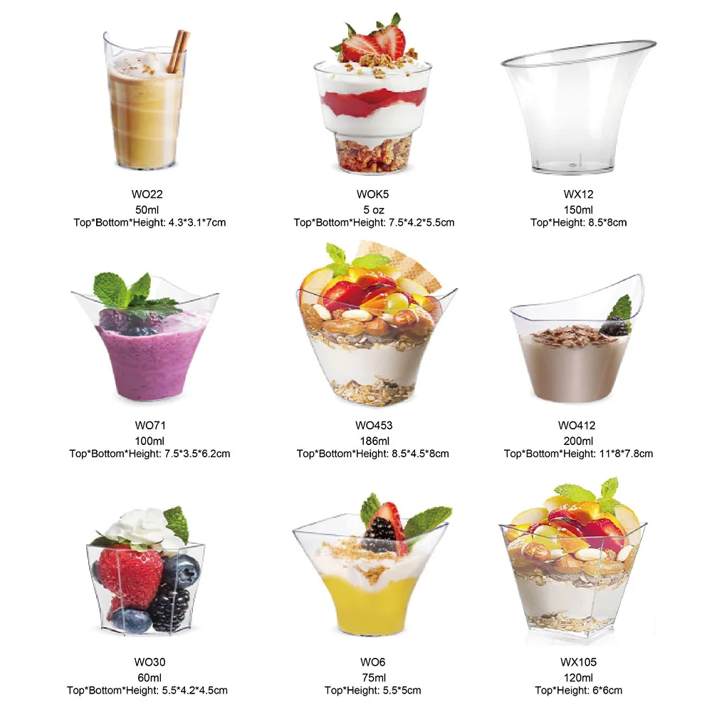 Special-shaped Dessert Plastic Cups