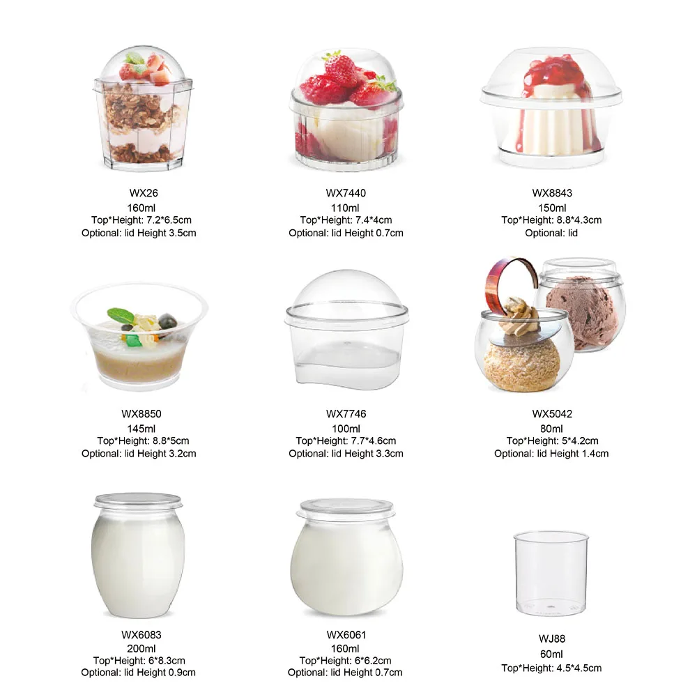 Special-shaped Dessert Plastic Cups