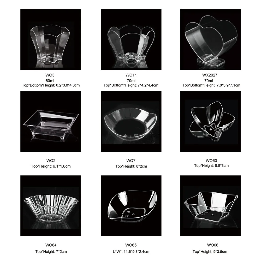 Special-shaped Dessert Plastic Cups